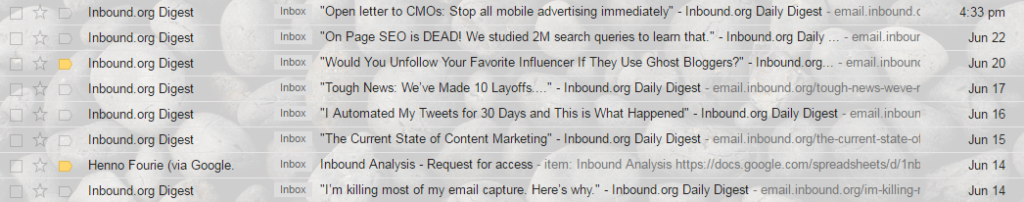 Inbound Newsletter