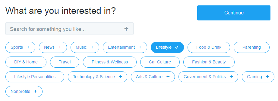 twitter interests